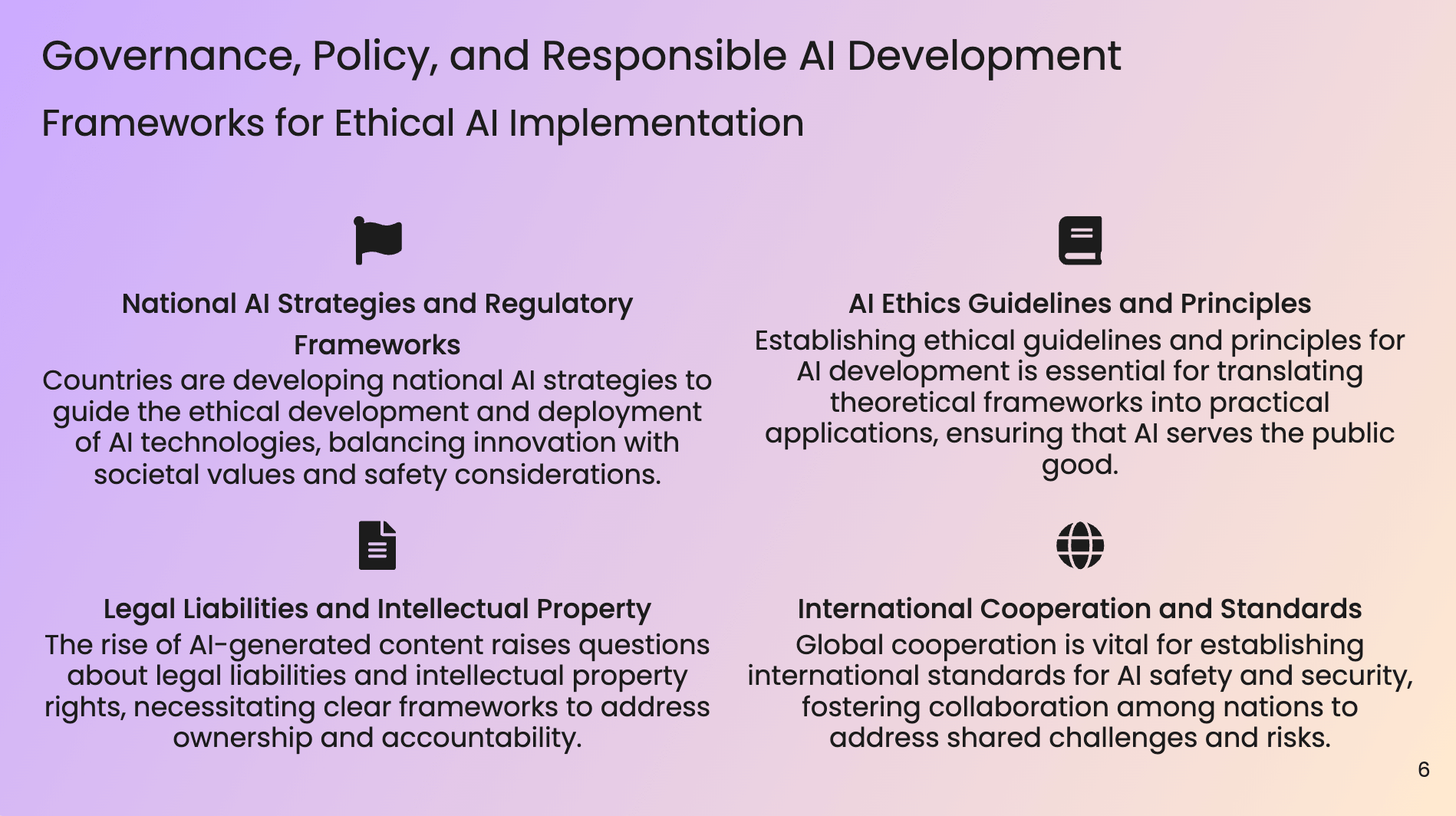Governance, Policy, and Responsible AI Development