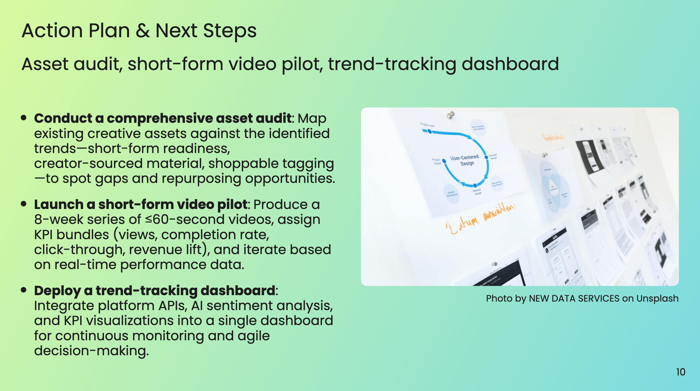 Action Plan & Next Steps - Three-phase execution roadmap