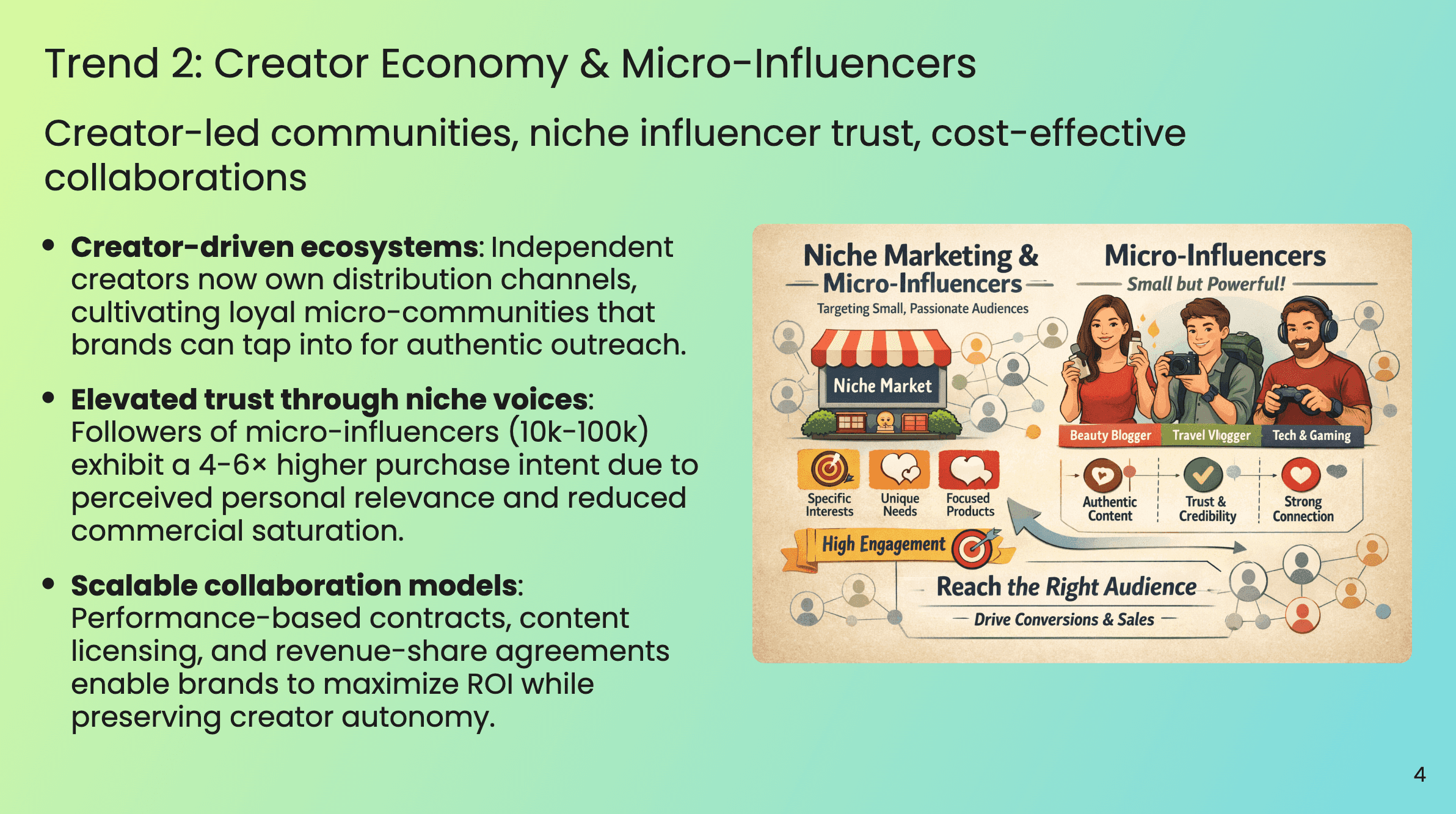 Creator Economy & Micro-Influencers - Engagement and trust