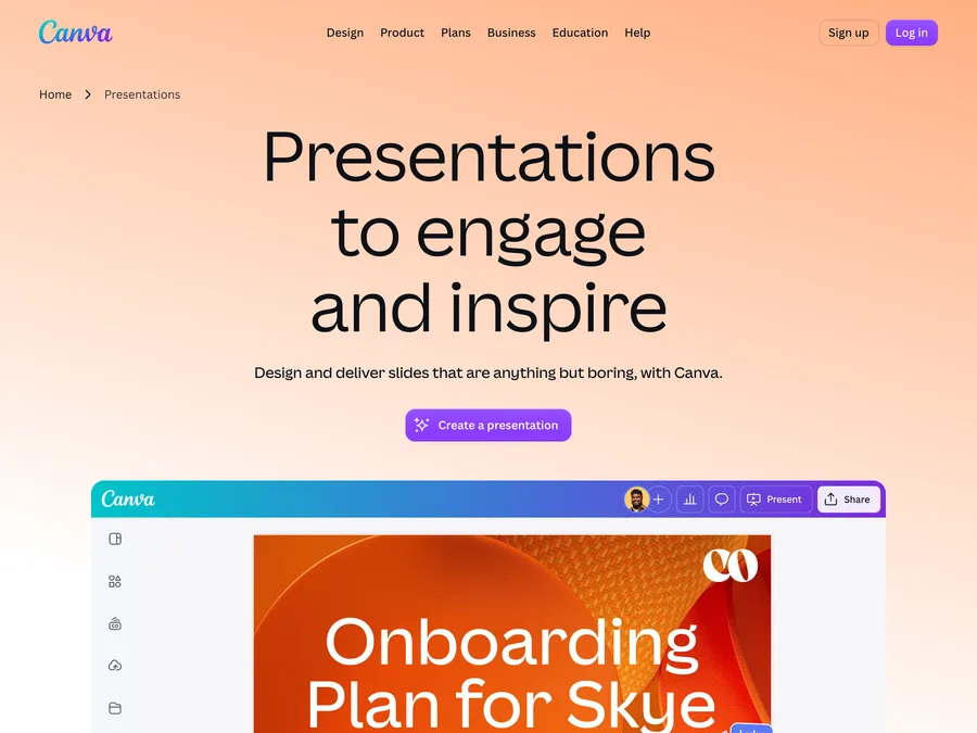 Canva website