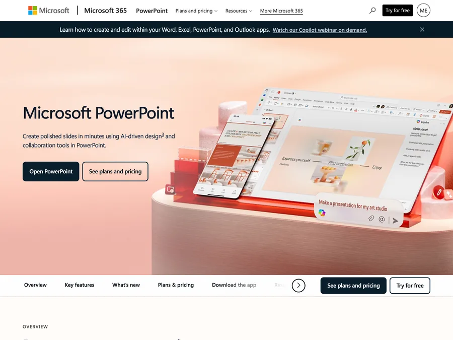 Microsoft Copilot website