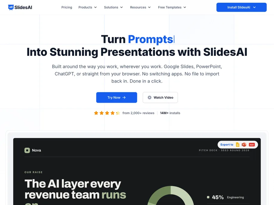 SlidesAI website