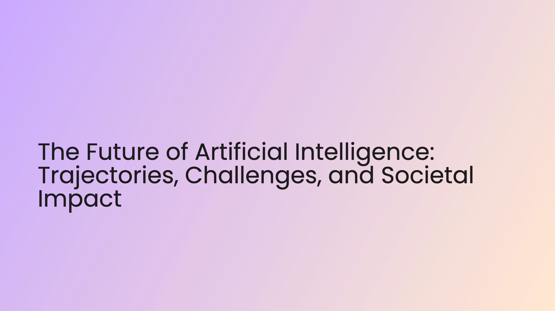 The Future of Artificial Intelligence - Title slide