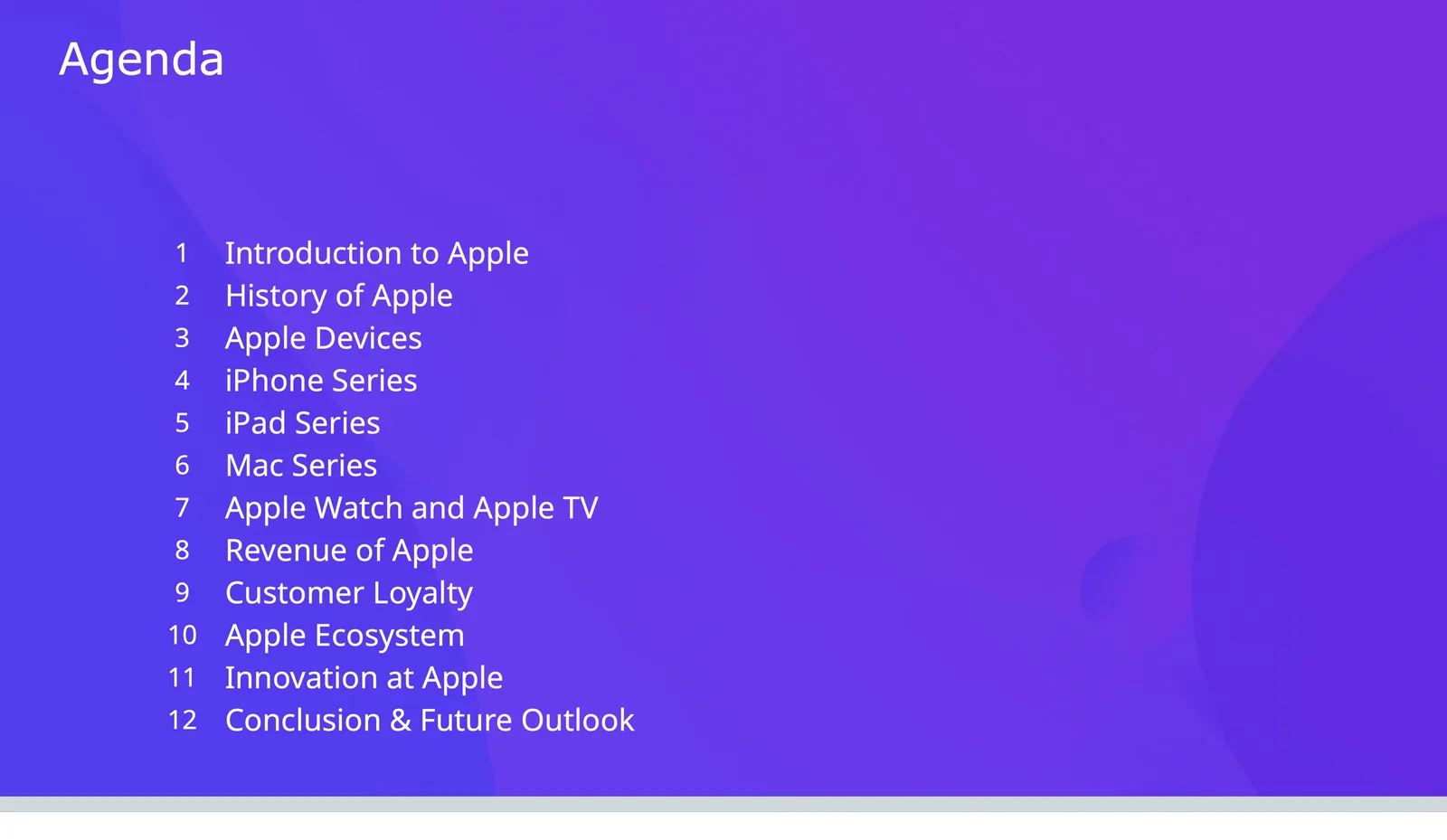 SlidesGPT slide: agenda