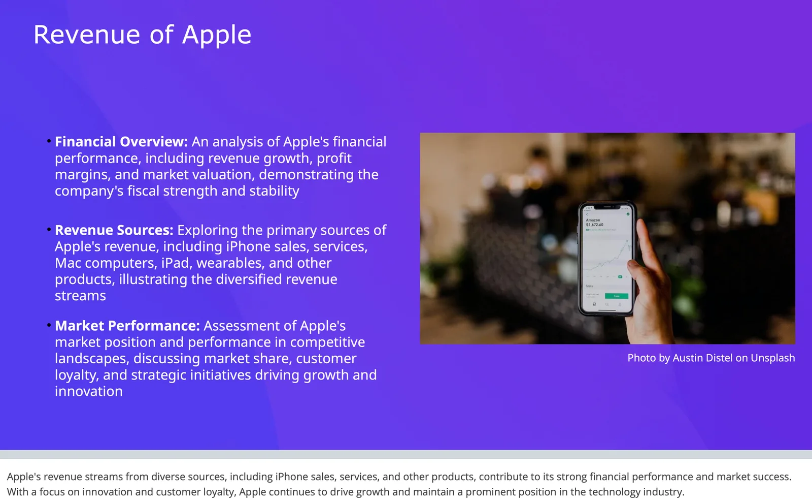 SlidesGPT slide: Apple revenue
