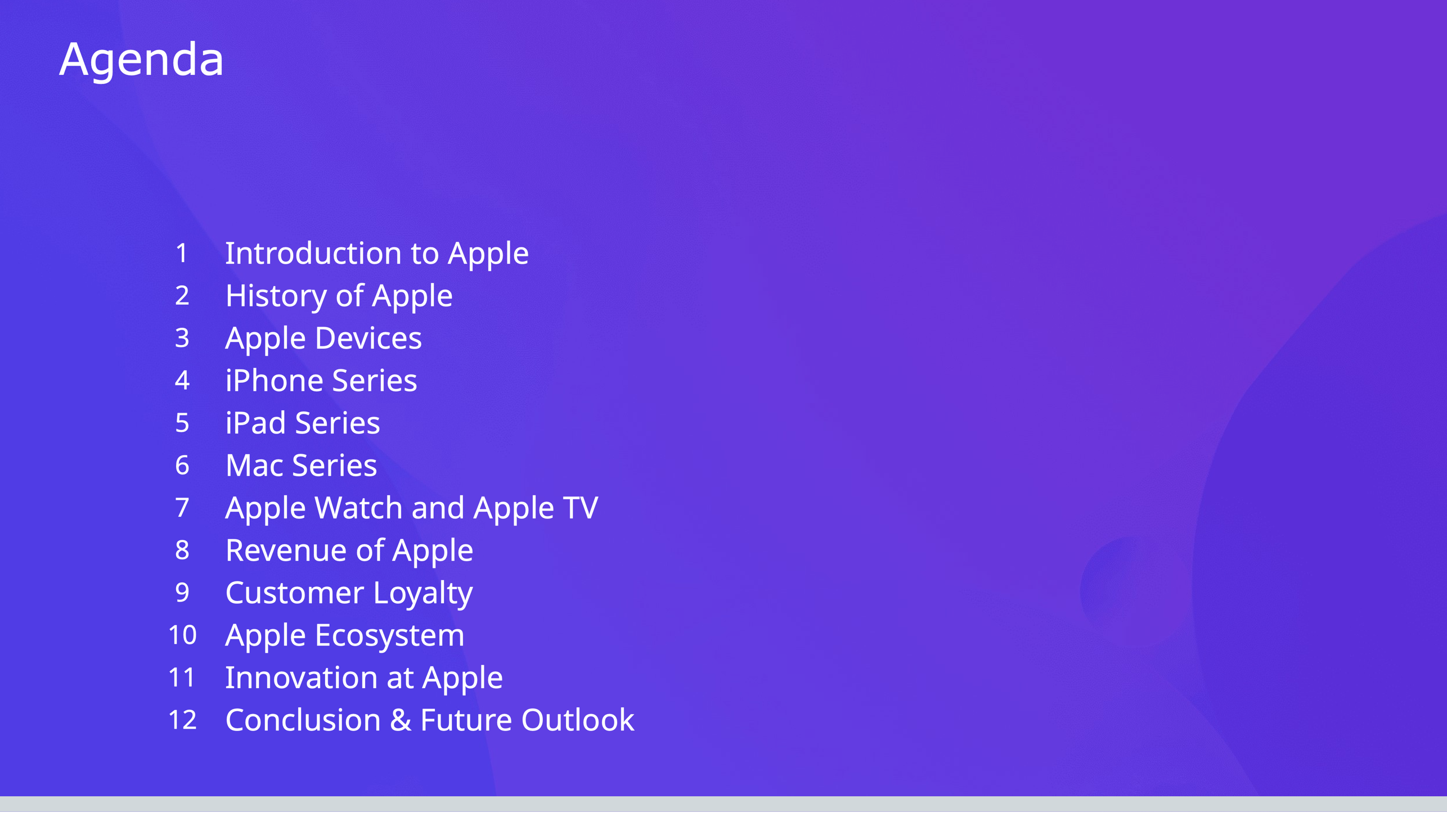 SlidesGPT slide: Agenda