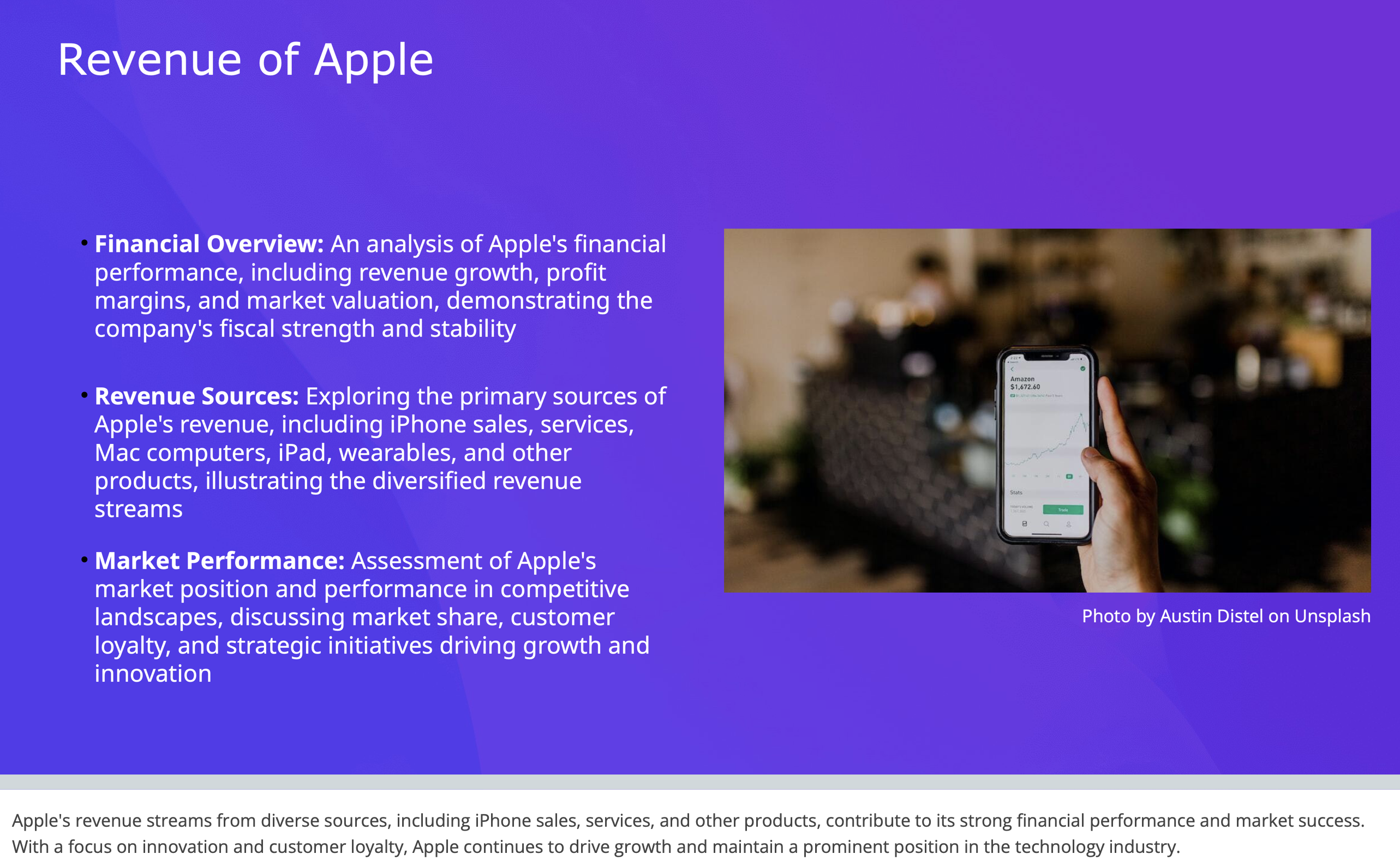 SlidesGPT slide: Apple revenue